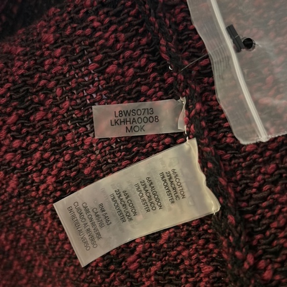 NWOT Karl Lagerfeld Long sleeve 2-tone tone button-down cardigan. - Picture 8 of 8